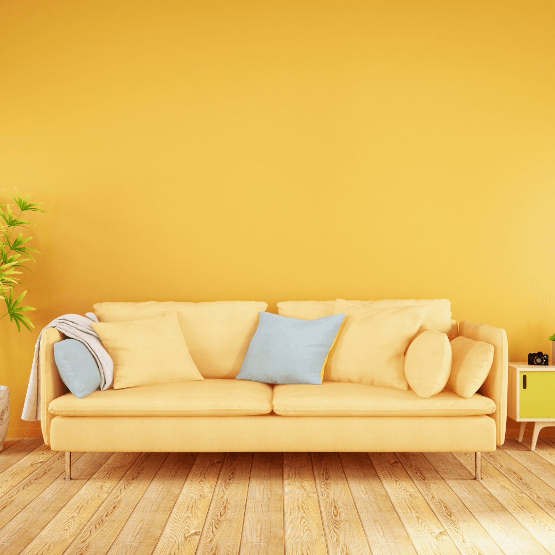 yellow sweet sofa